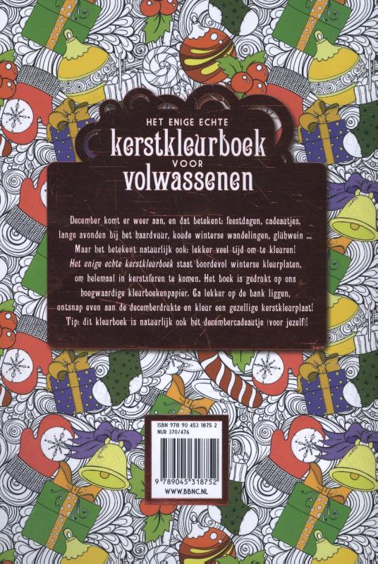 Het enige echte kerstkleurboek voor volwassenen achterkant