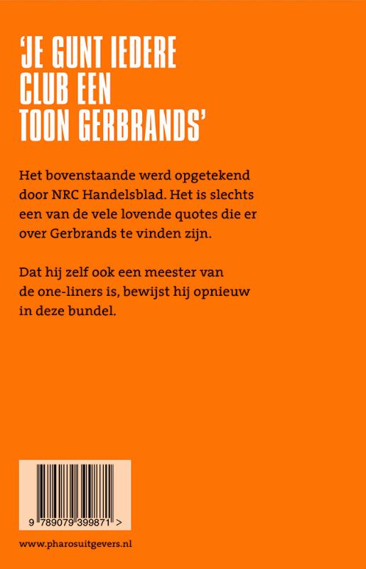 Presteren kent geen compromis het is goed of het is slecht achterkant