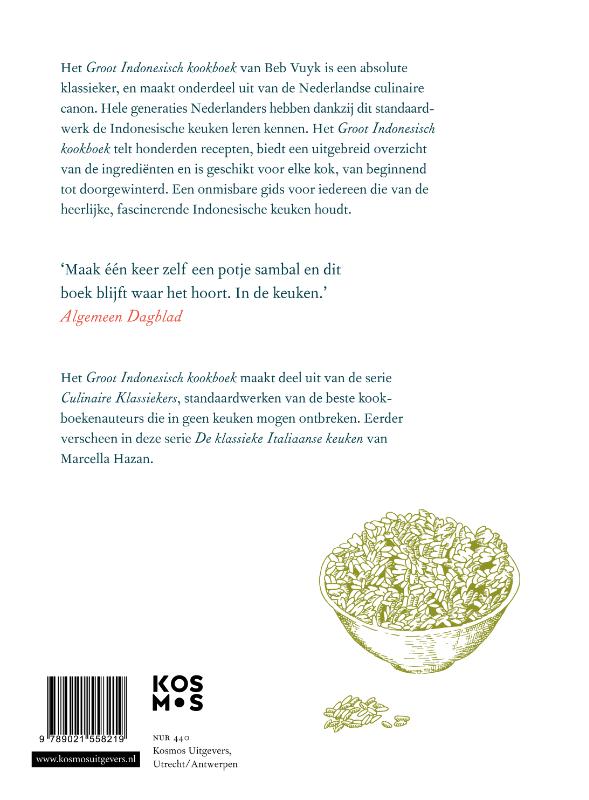 Groot Indonesisch kookboek achterkant