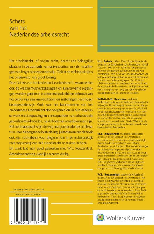 Schets van het Nederlandse arbeidsrecht achterkant