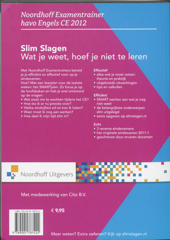 Noordhoff Examentrainer  / Havo Engels 2012 achterkant