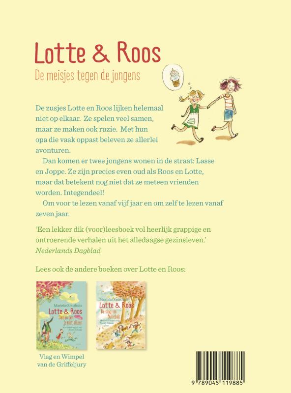 De meisjes tegen de jongens / Lotte & Roos achterkant