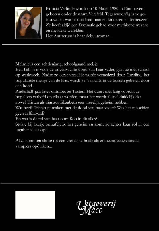 Het antiserum achterkant