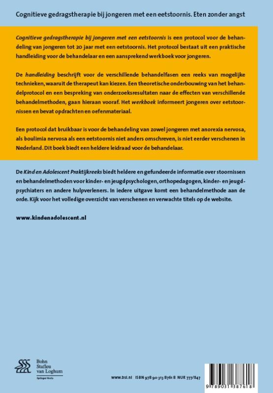 Cognitieve gedragstherapie bij jongeren met een eetstoornis achterkant