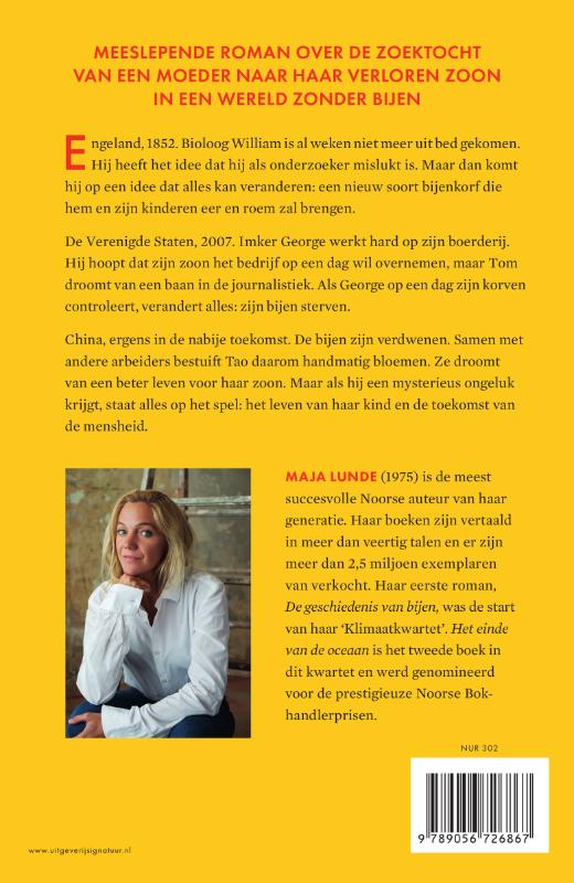 De geschiedenis van bijen achterkant