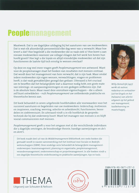 Peoplemanagement / De middelmanagement bibilotheek / 3 achterkant