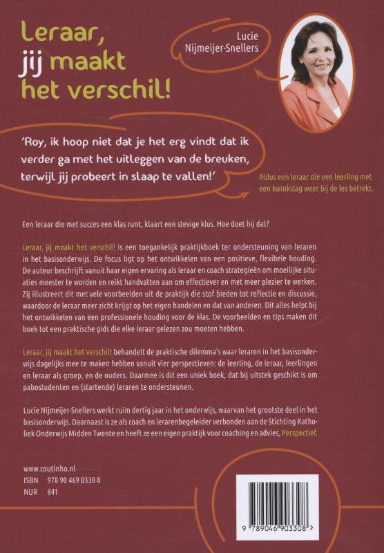 Leraar, jij maakt het verschil! achterkant