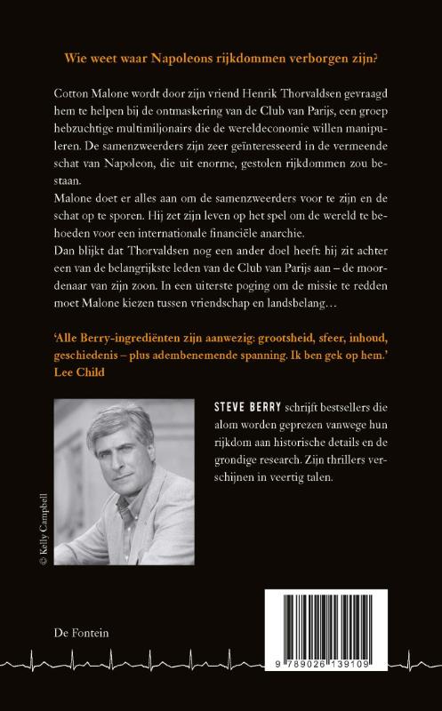 Het complot van Parijs / Cotton Malone achterkant