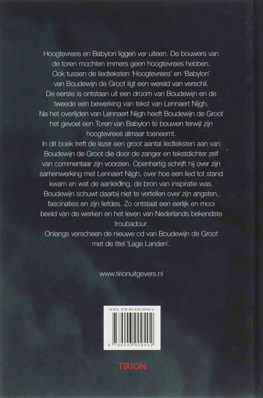 Hoogtevrees In Babylon achterkant