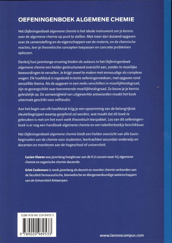 OEFENINGENBOEK ALGEMENE CHEMIE achterkant