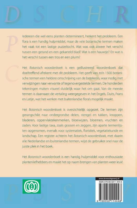 Botanisch woordenboek achterkant