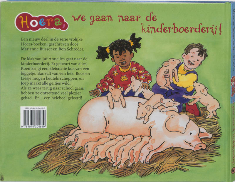Hoera - Hoera, we gaan naar de kinderboerderij! achterkant