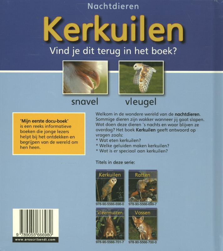 Nachtdieren - Kerkuilen achterkant