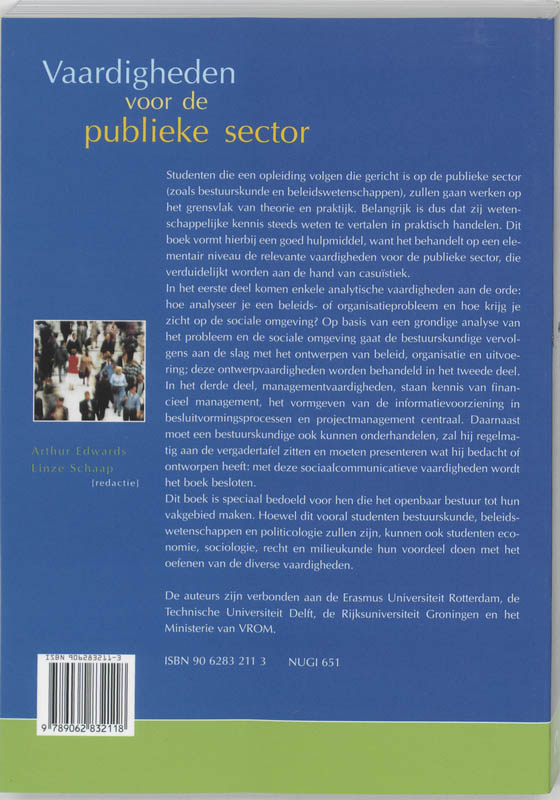 Vaardigheden voor de publieke sector achterkant