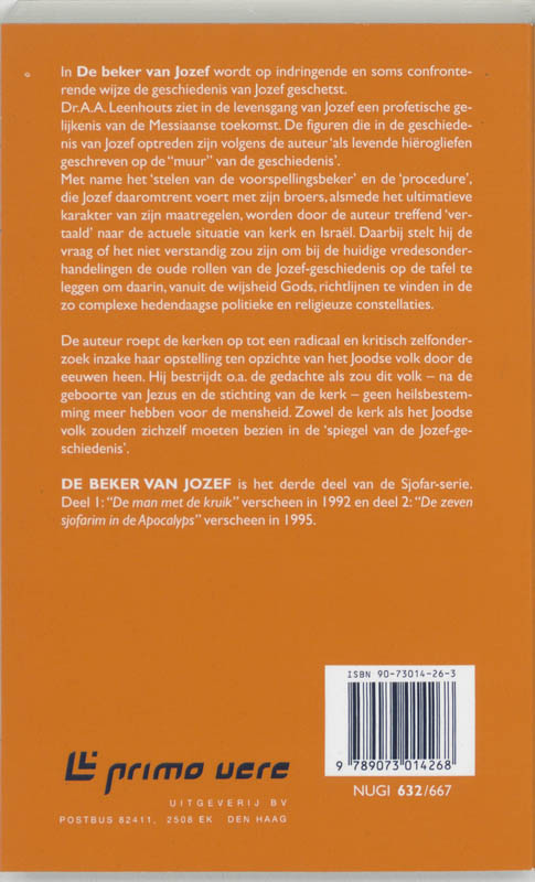 Sjofar-serie 3 - De beker van Jozef achterkant