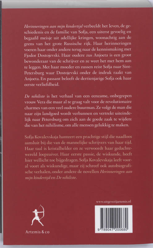 Herinneringen Aan Mijn Kindertijd achterkant