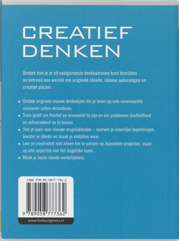 Creatief denken achterkant