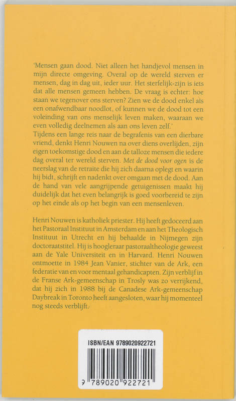 Met de dood voor ogen achterkant