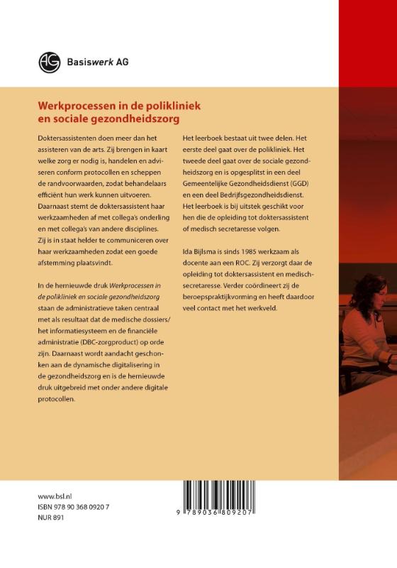 Basiswerk AG  -   Werkprocessen in de polikliniek en sociale gezondheidszorg achterkant