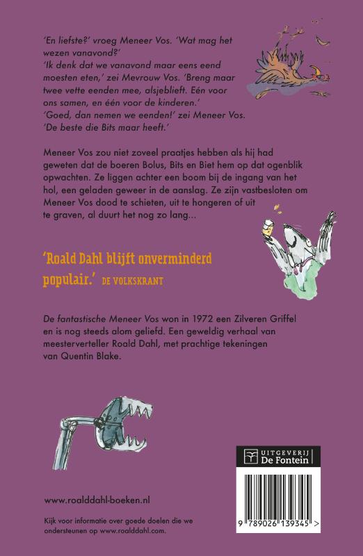 De fantastische meneer Vos achterkant