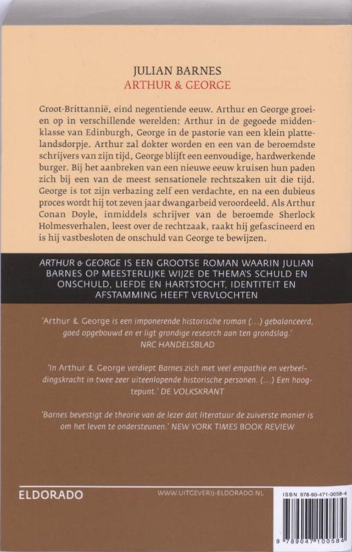 Arthur & George achterkant