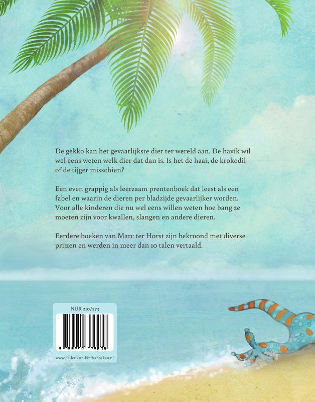 De gekko en de havik achterkant