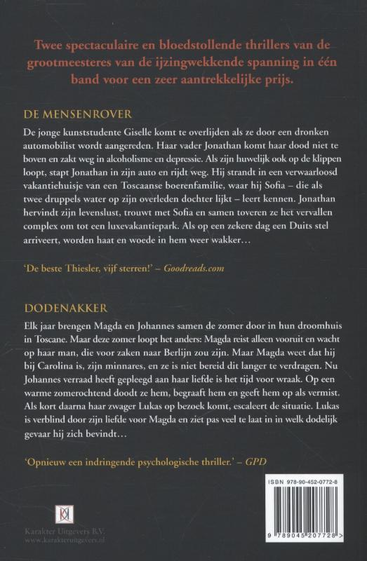 Sabine Thiesler omnibus II De mensenrover Dodenakker achterkant