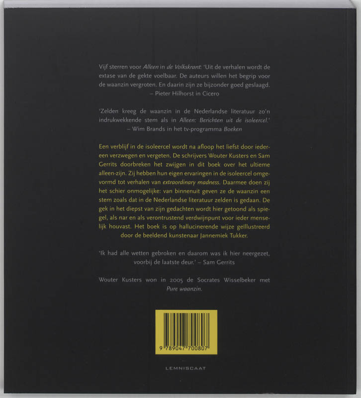 Alleen / druk 3 achterkant