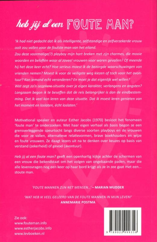 Heb Jij Al Een Foute Man? achterkant