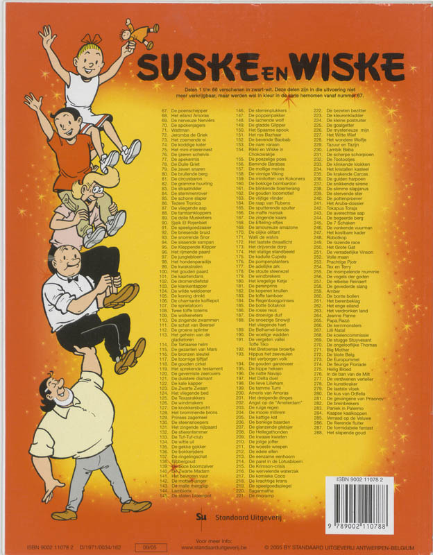 Suske en Wiske no 104 - De wilde weldoener achterkant