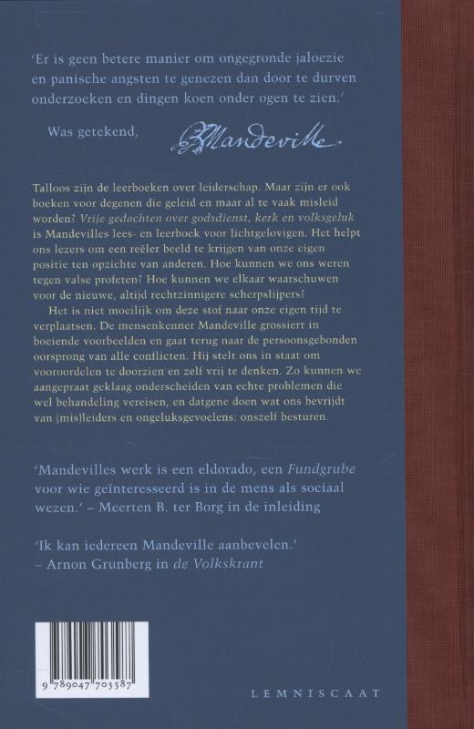 Verzameld werk 5 - Vrije gedachten over godsdienst kerk en volksgeluk 5 achterkant