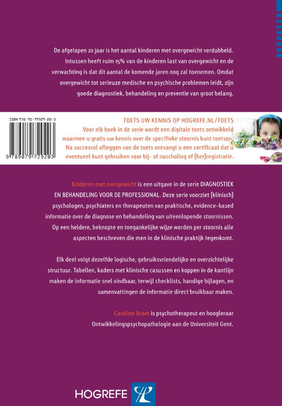 Kinderen met overgewicht / Diagnostiek en behandeling voor de professional achterkant
