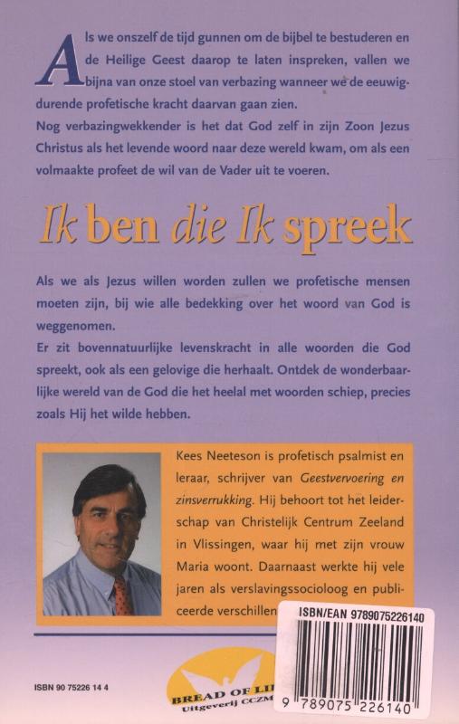 Ik ben die Ik spreek achterkant