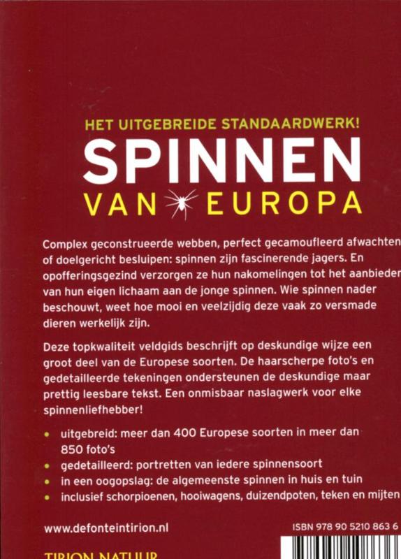 Spinnen van Europa / Tirion natuur achterkant