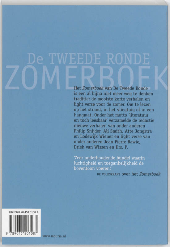 Tweede Ronde Zomerboek 2009 achterkant