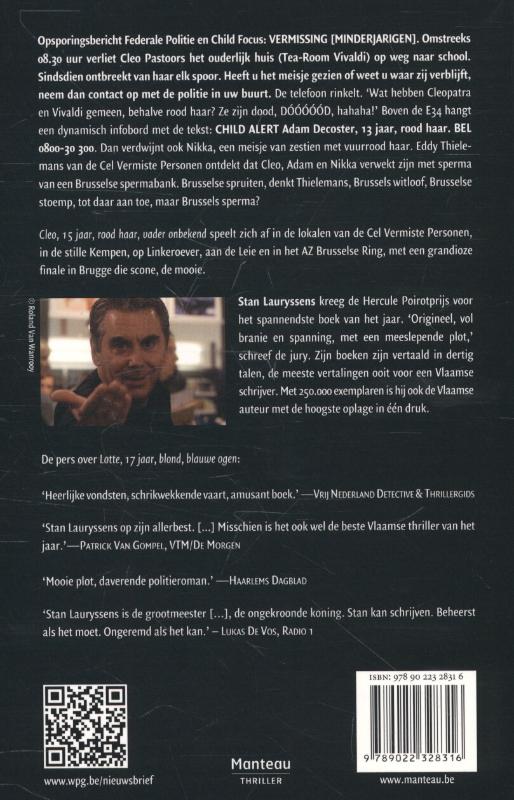 Cleo, 15 jaar, rood haar, vader onbekend achterkant