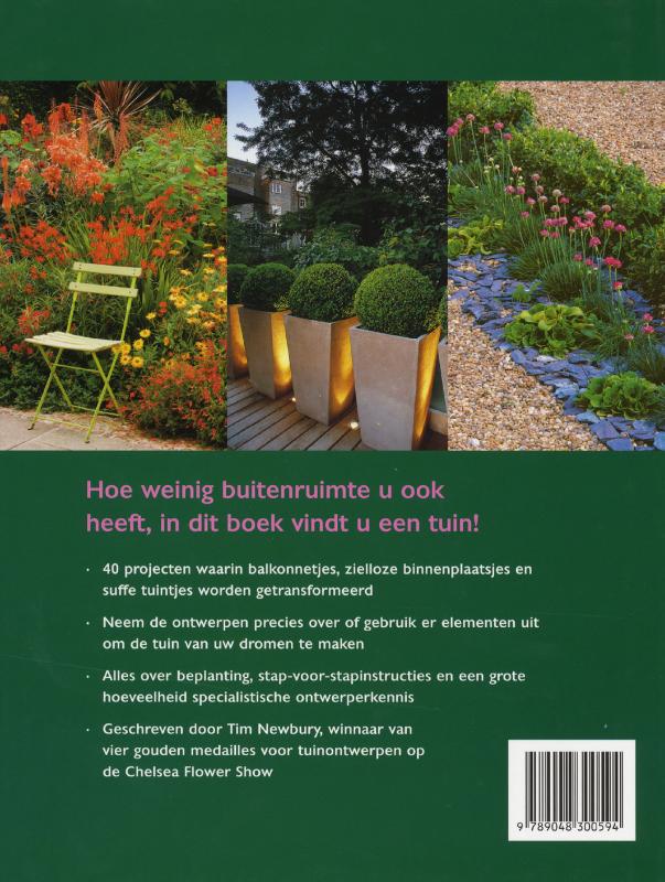 Handboek nieuwe tuinontwerpen achterkant