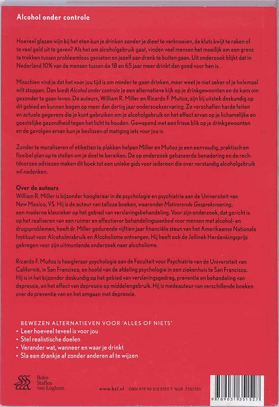Alcohol onder controle achterkant