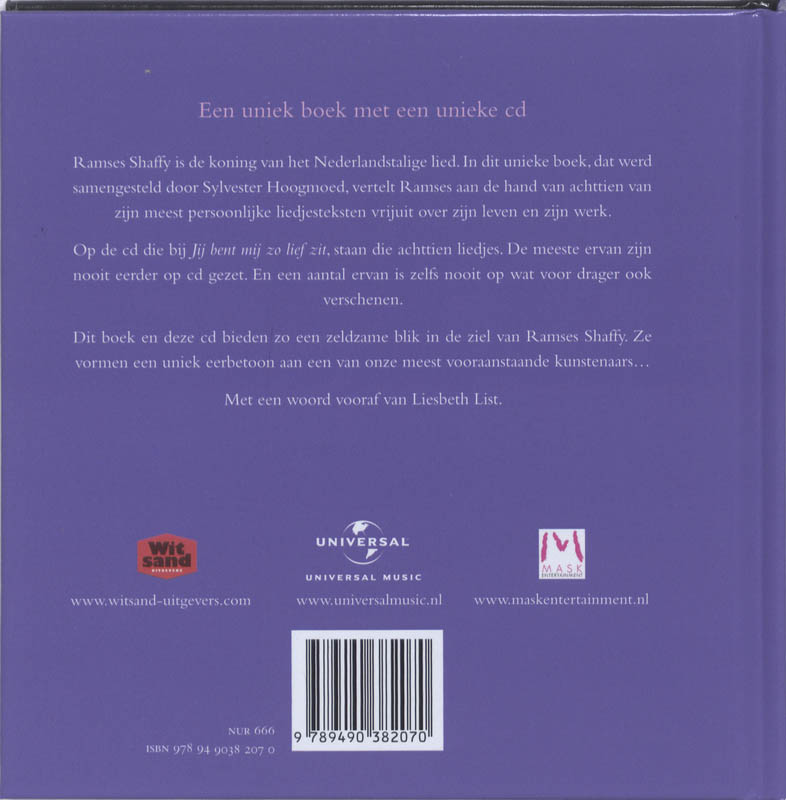 Jij bent mij zo lief / Books & Music achterkant