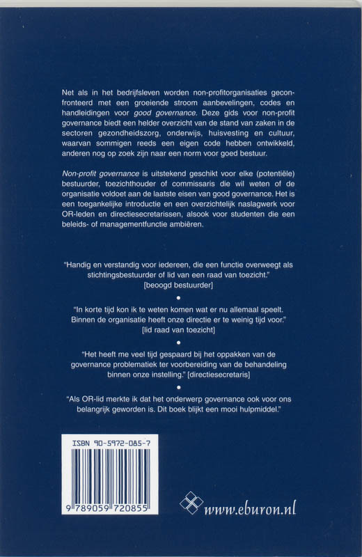 Non-profit governance achterkant
