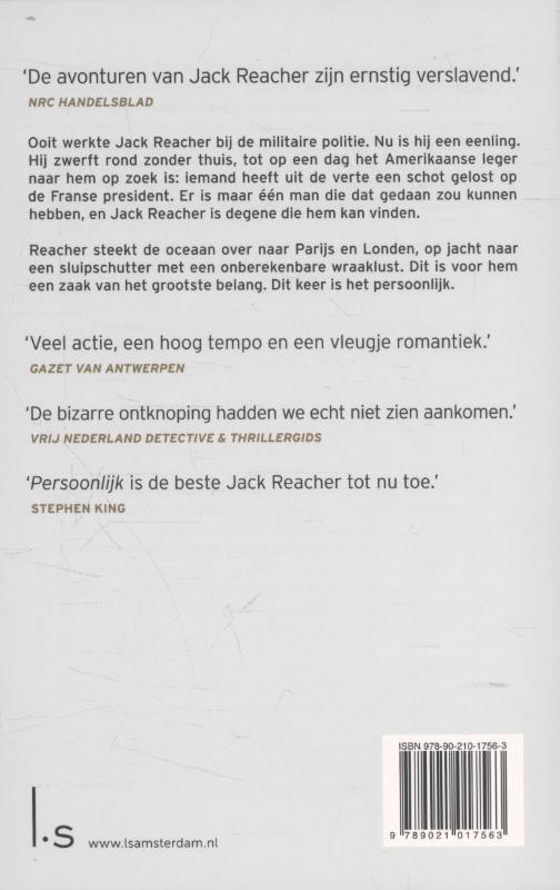 Persoonlijk / Jack Reacher / 19 achterkant