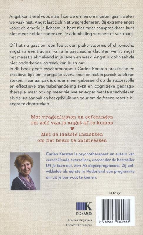 Uit je angst in je kracht achterkant