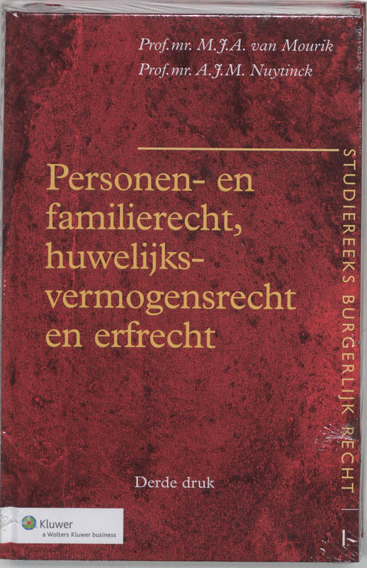 Personen- en familierecht, huwelijksvermogensrecht en erfrecht / Studiereeks burgerlijk recht / 1