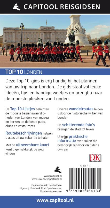 Londen / Capitool Reisgidsen Top 10 achterkant