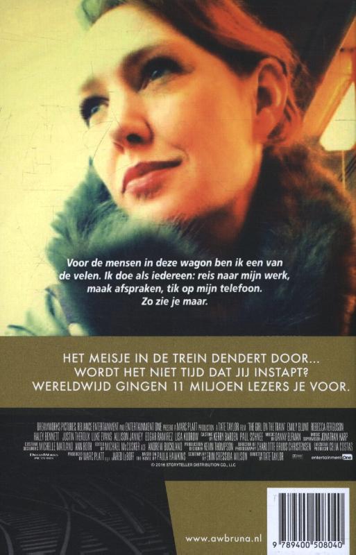 Het meisje in de trein achterkant