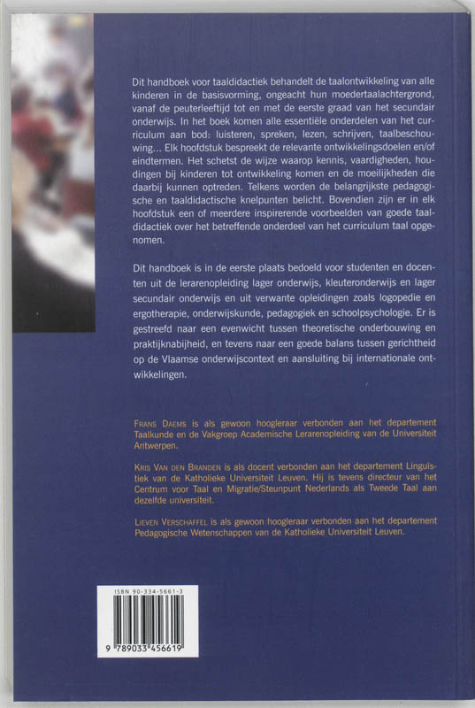 Taal verwerven op school achterkant