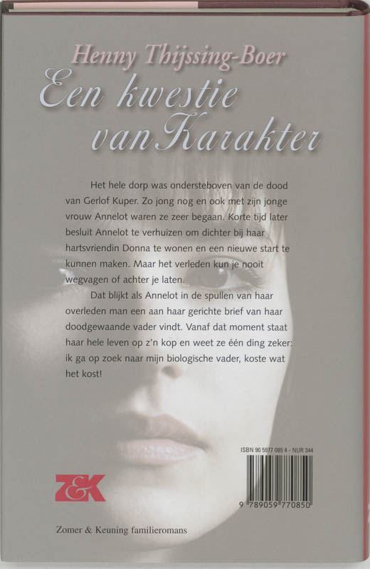 Kwestie Van Karakter achterkant