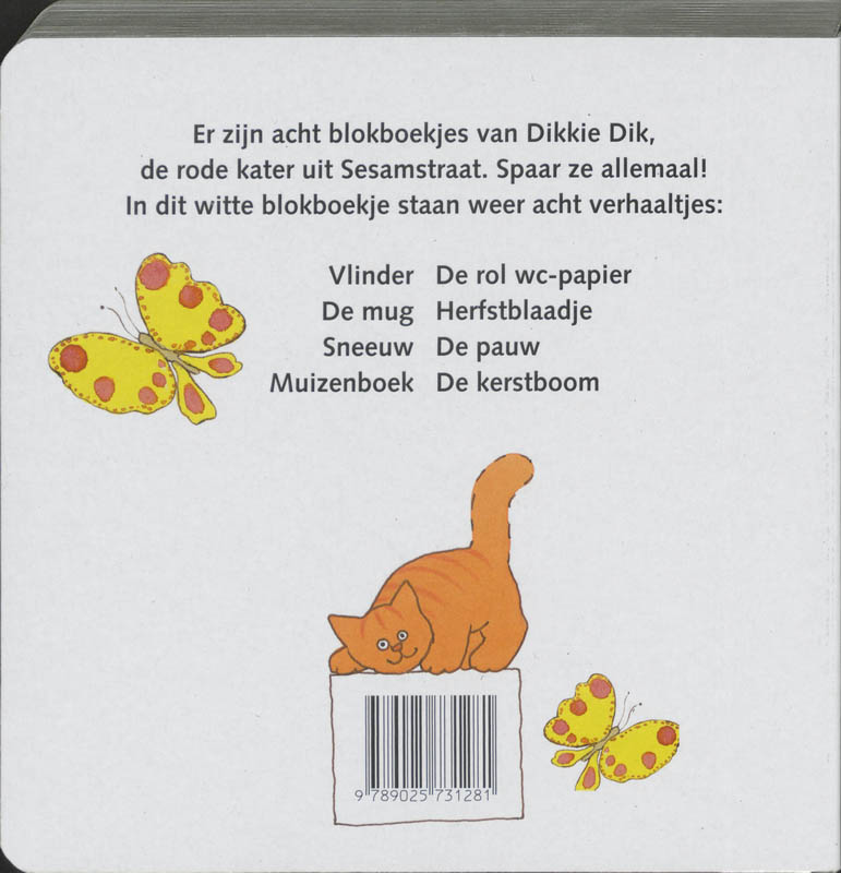 Dikkie Dik Blokboekje Wit achterkant