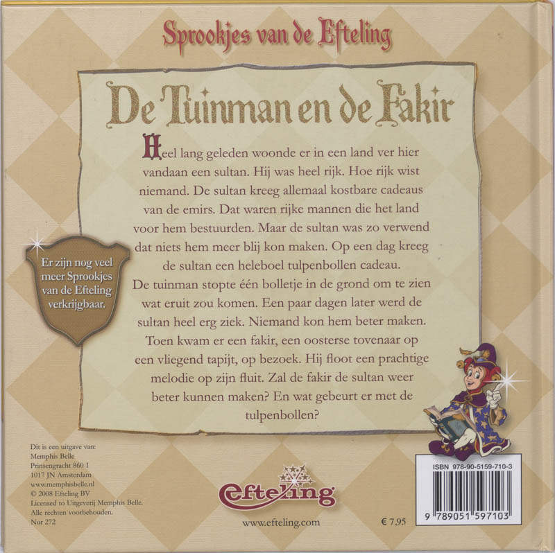 Sprookjes van de Efteling 6 de tuinman en de fakir achterkant