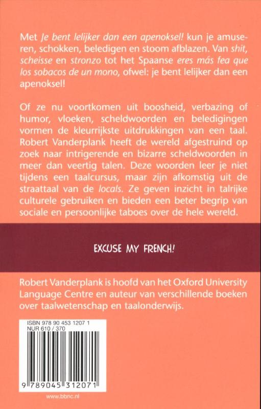 Je bent lelijker dan een apenoksel! achterkant